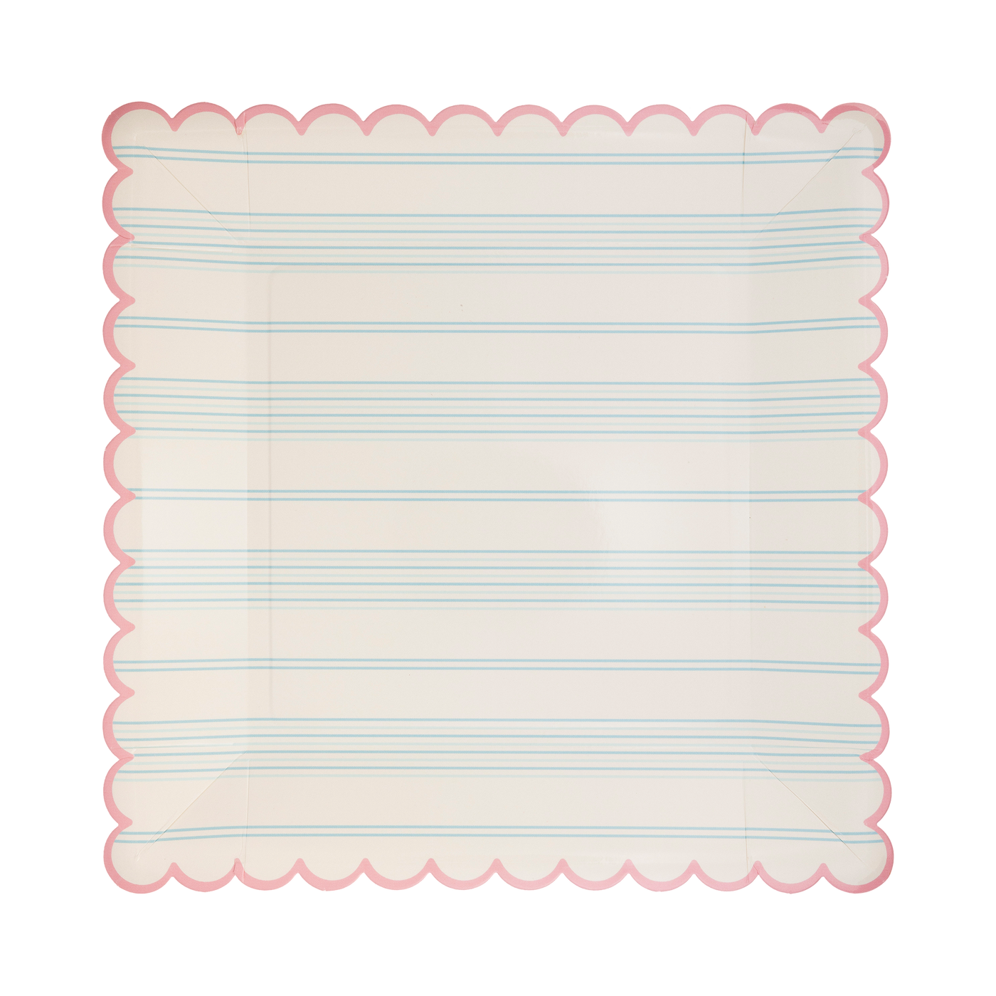 Pastel Striped Paper Plate Set