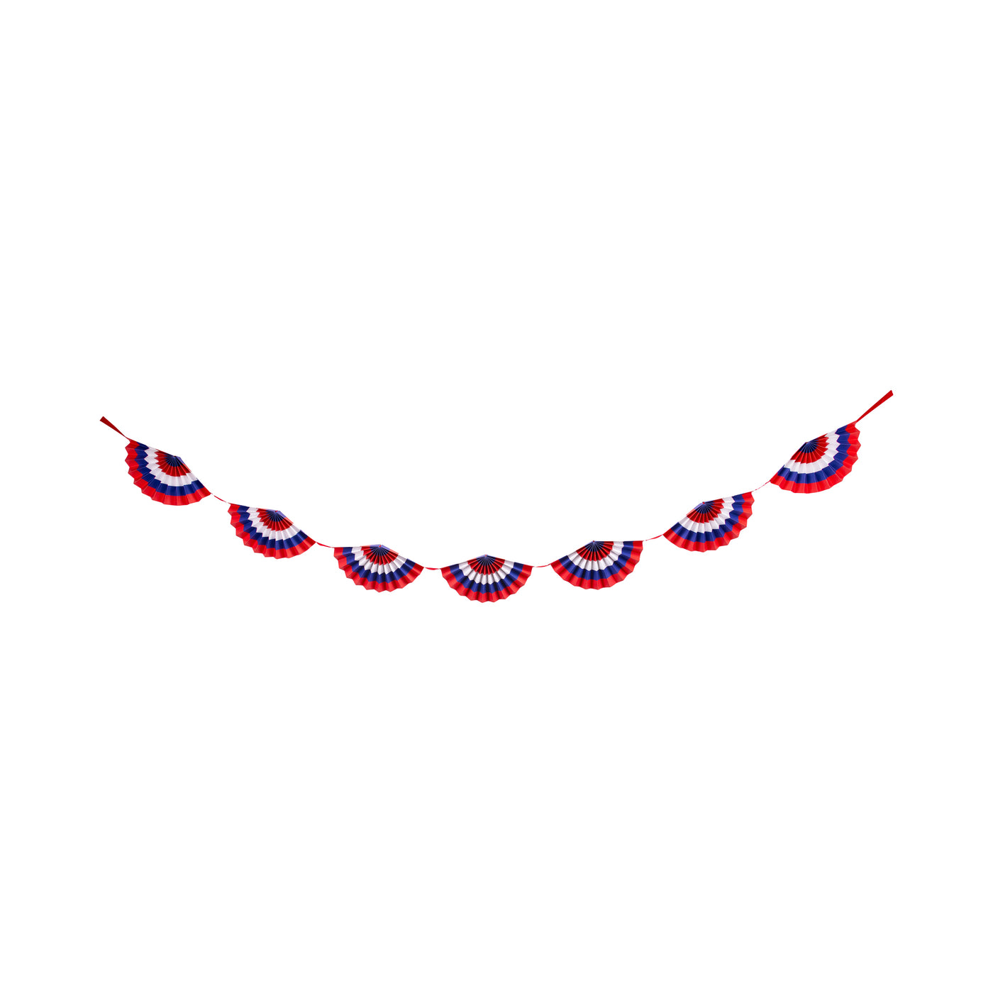 Red White and Blue Fan Paper Bunting Banner