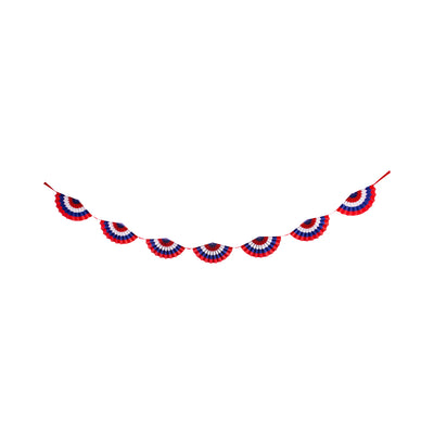 Red White and Blue Fan Paper Bunting Banner