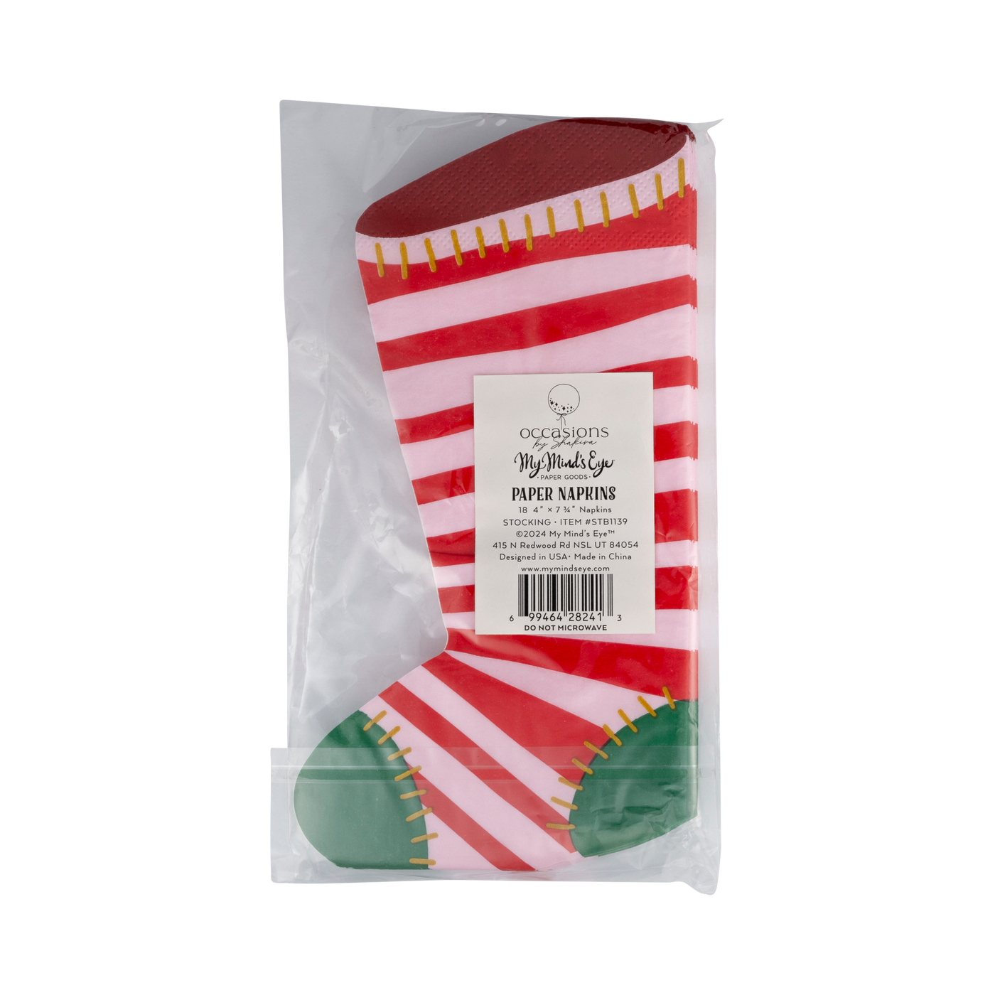 Occasions by Shakira - Plaid Stocking Napkins