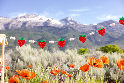 Felt Strawberry Banner