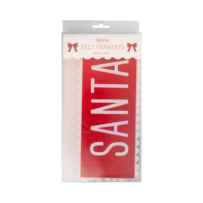 Santa and Merry Felt Pennant Set