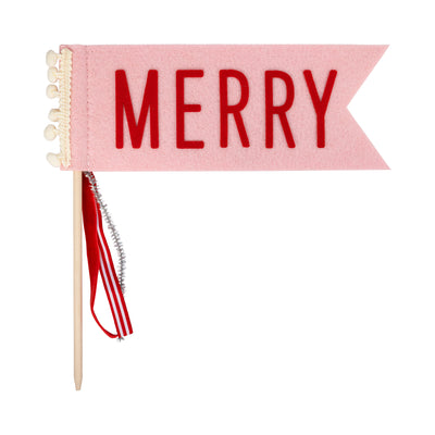 Santa and Merry Felt Pennant Set