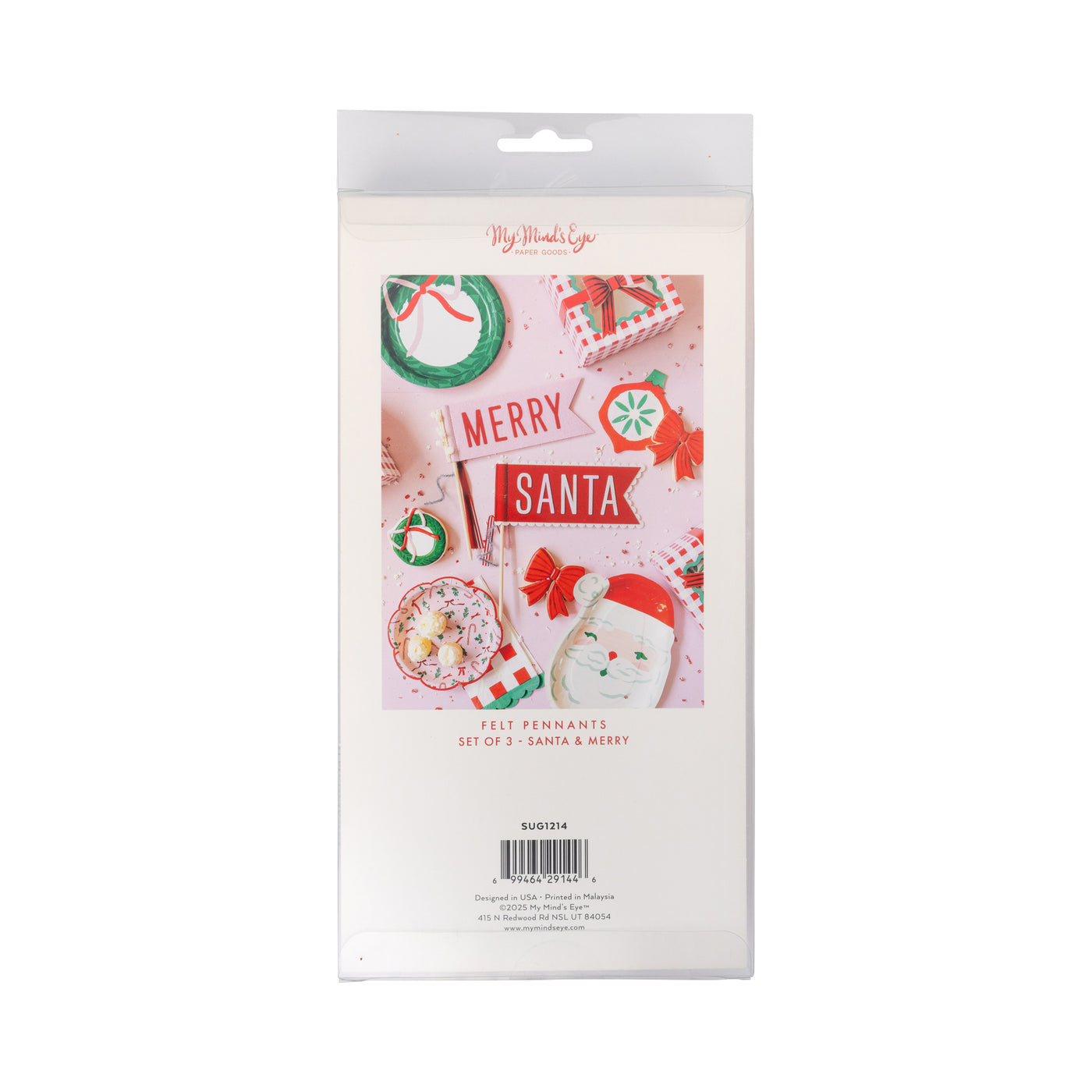 Santa and Merry Felt Pennant Set