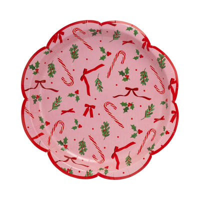 Candy Cane Patterned Plate