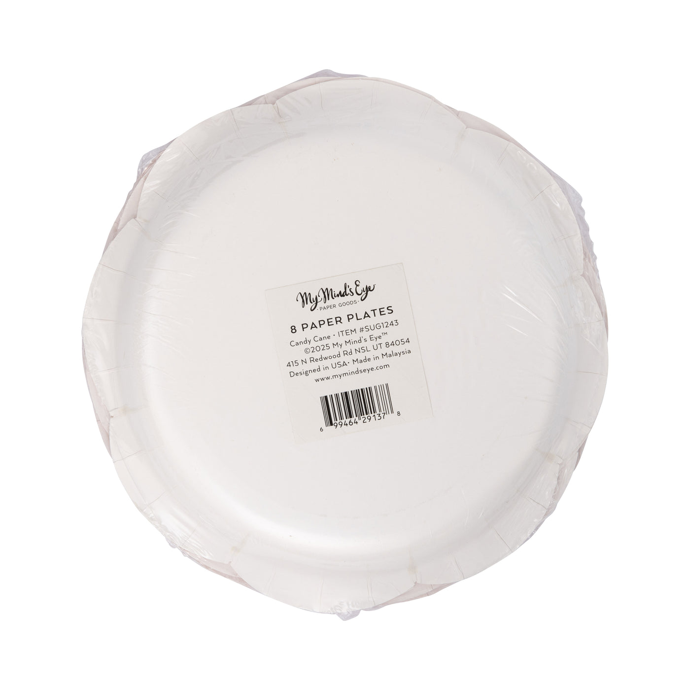 Candy Cane Patterned Plate