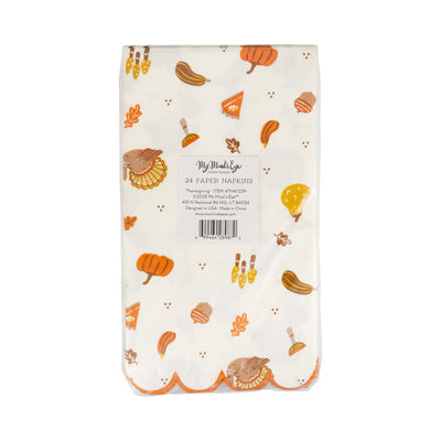 Thanksgiving Icons Dinner Napkin