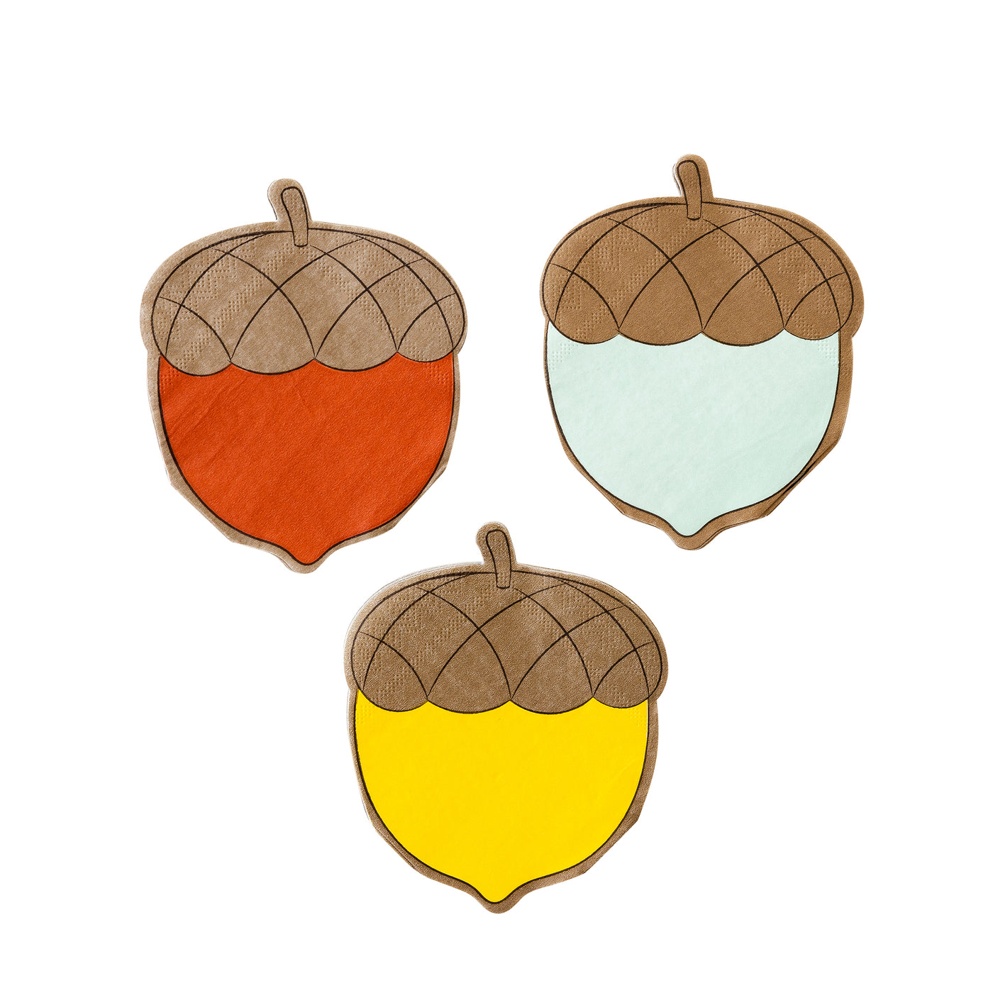 Occasions By Shakira - Harvest Acorn Shaped Cocktail Napkin Set