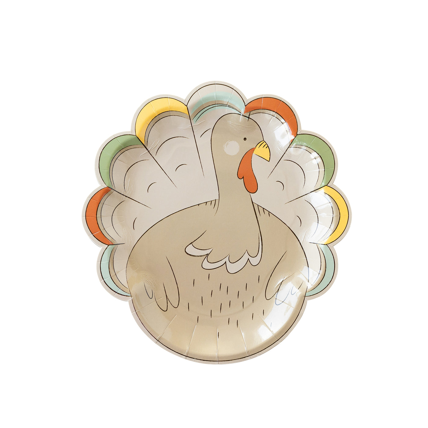 Occasions By Shakira - Harvest Turkey Shaped Paper Plate