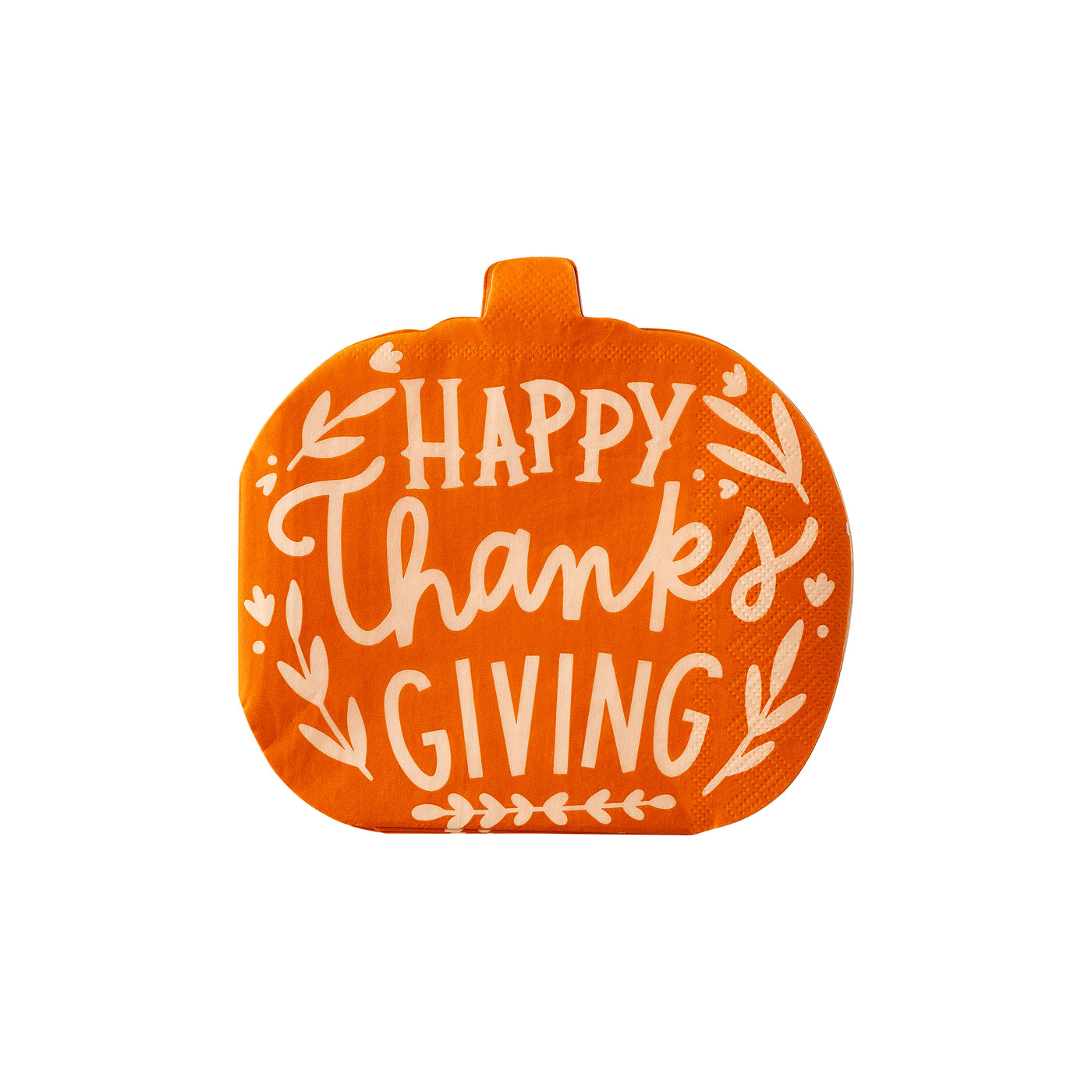 Happy Thanksgiving Pumpkin Shaped Paper Dinner Napkin