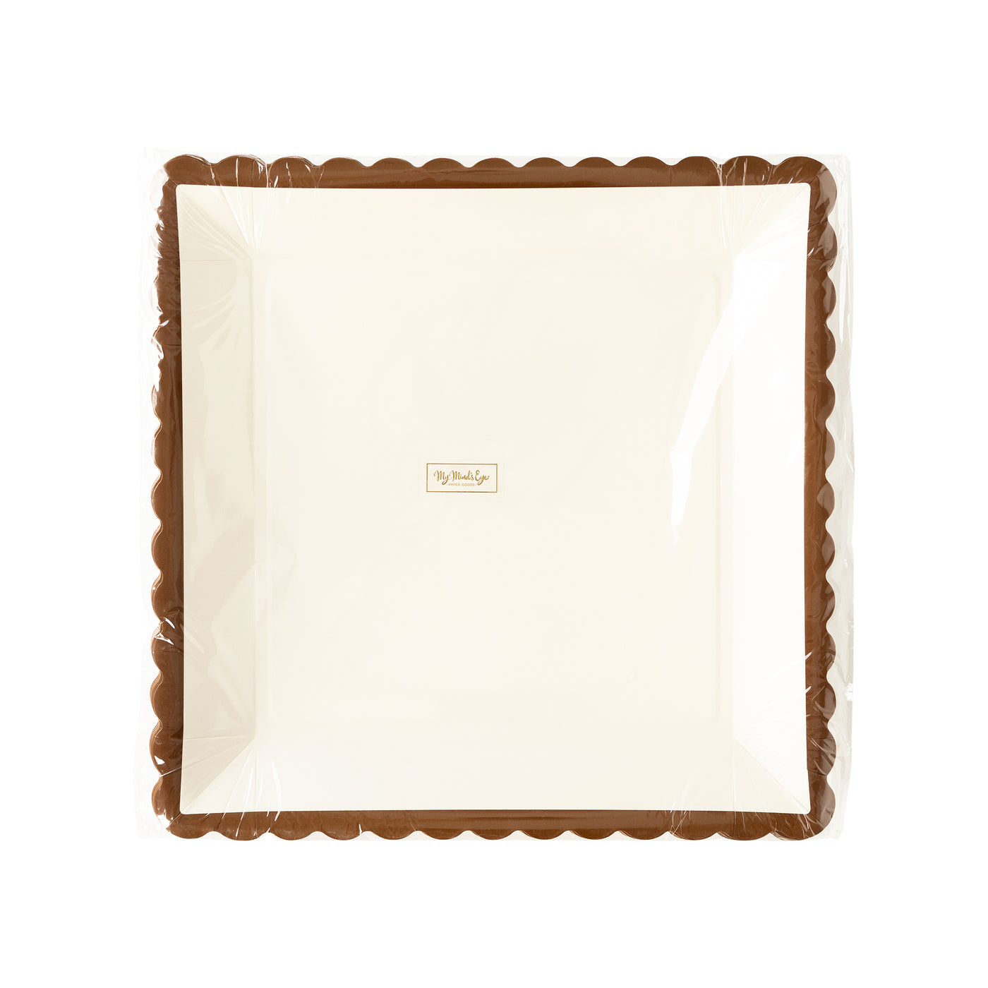 Brown Ruffle Edge Paper Plate - 12"