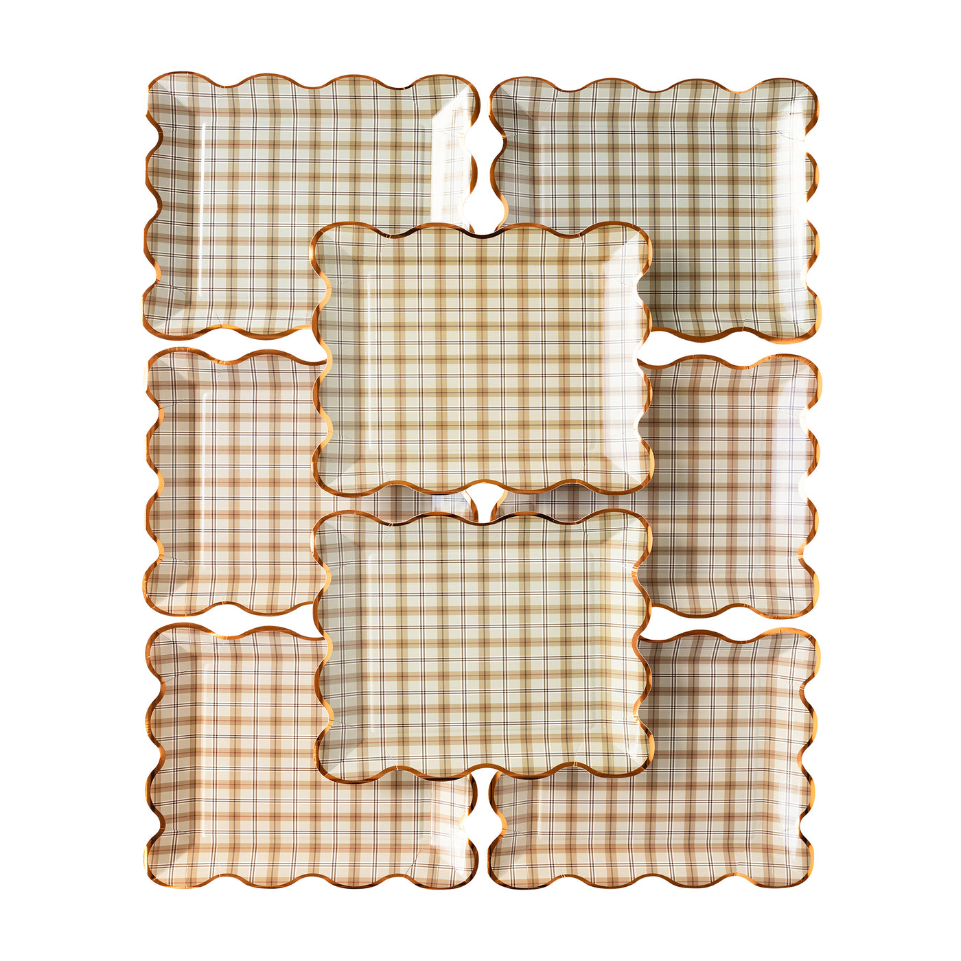 Plaid Square Paper Plate