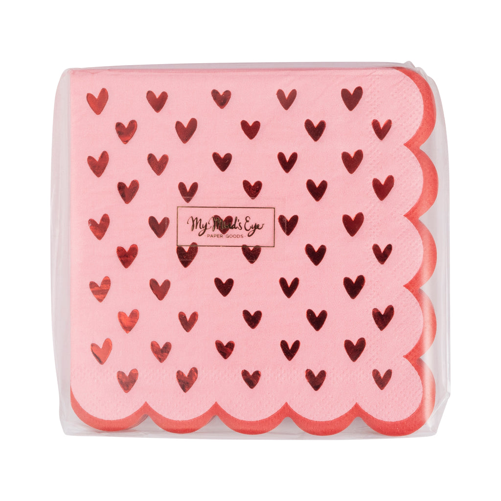 My Mind's Eye Scalloped Heart Border Cocktail Napkins - Thumbnail 3