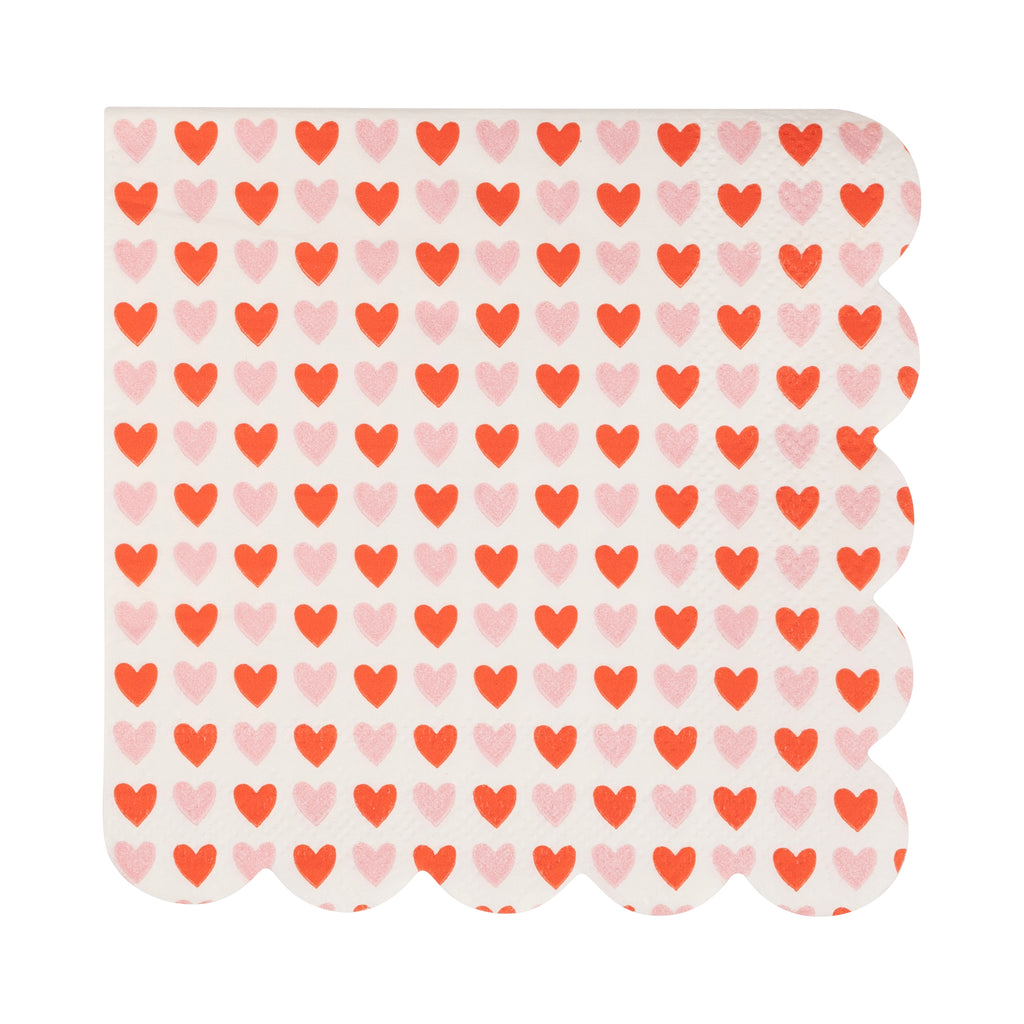 My Mind's Eye Scalloped Heart Border Cocktail Napkins