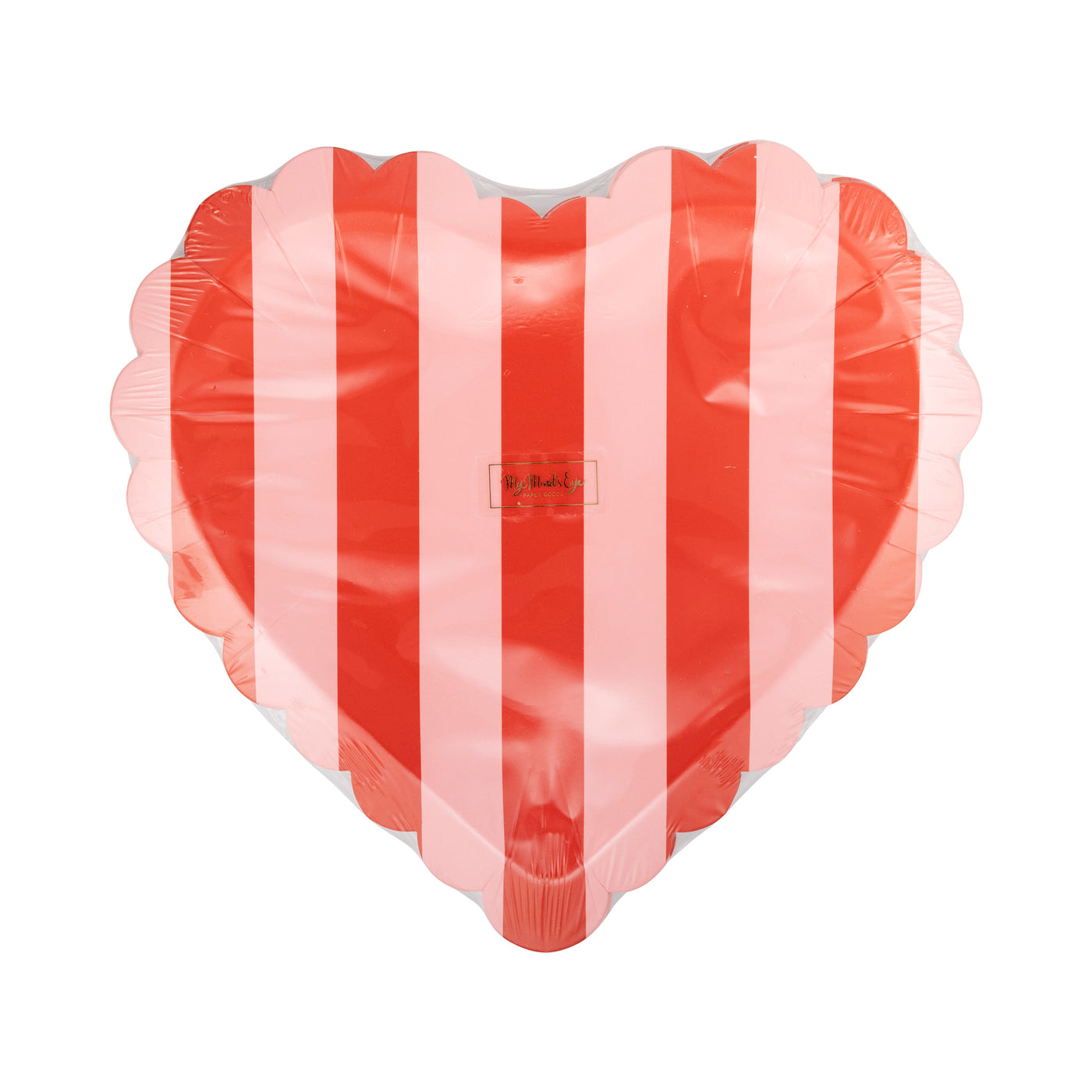 Scalloped Striped Heart Plate