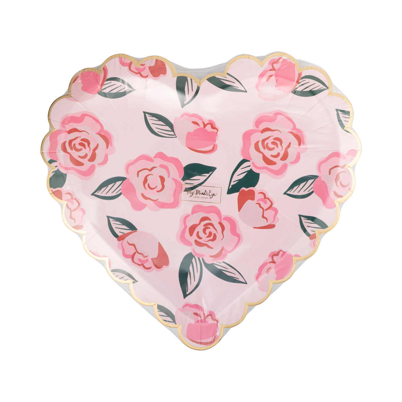 Roses Scalloped Heart Plate