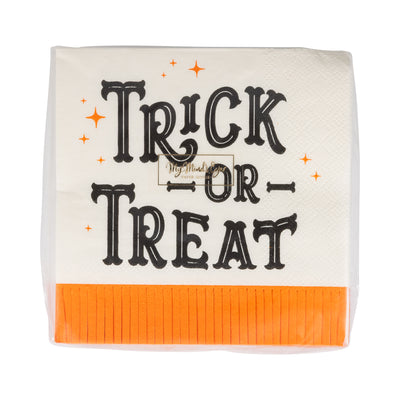 Vintage Trick or Treat Cocktail Napkin