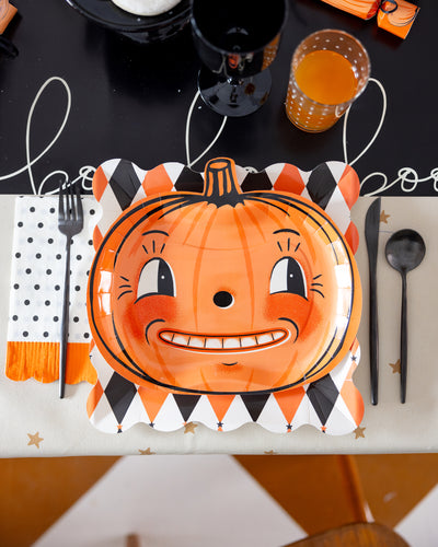 Vintage Pumpkin Plate Set
