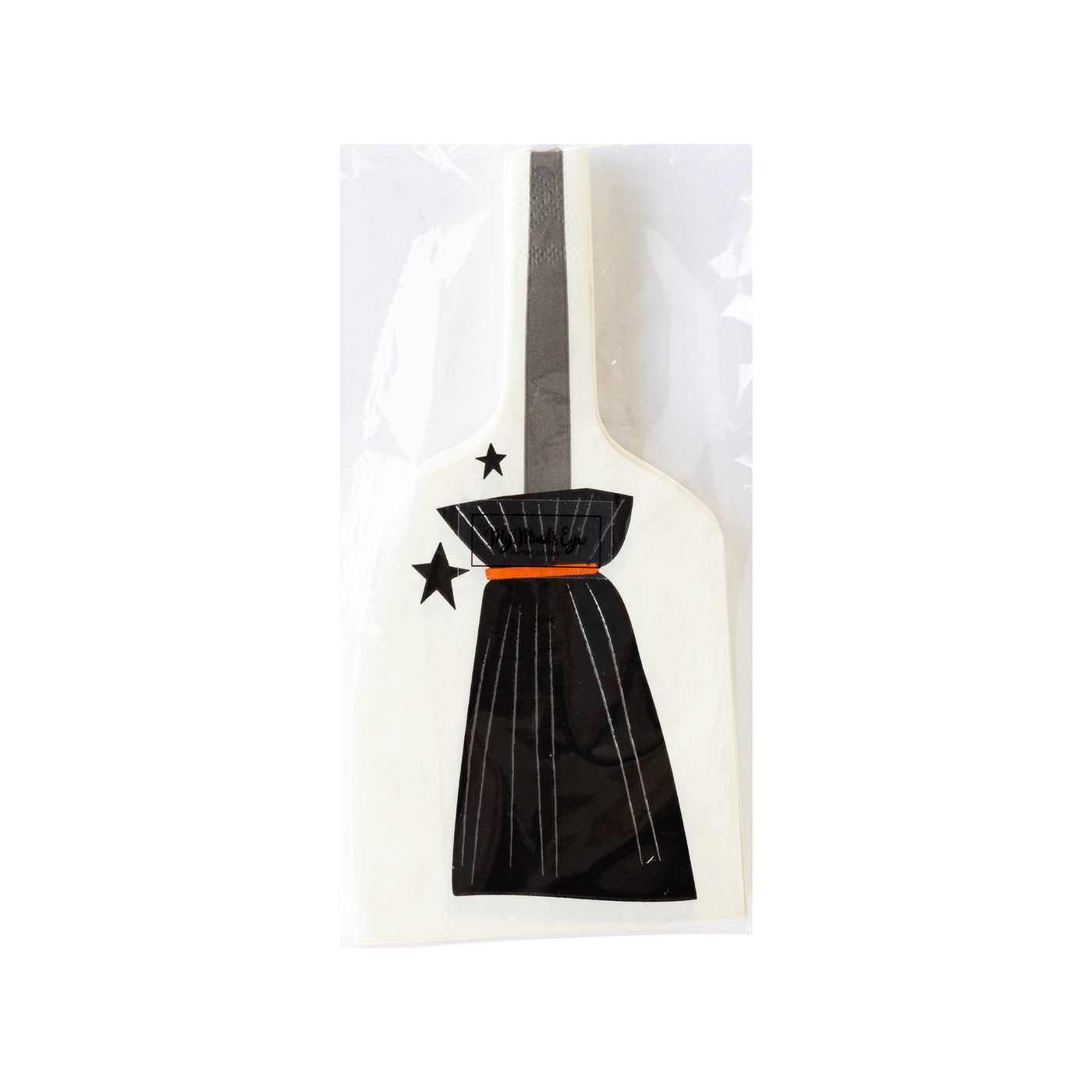 Witching Hour Broom Shaped Paper Dinner Napkin