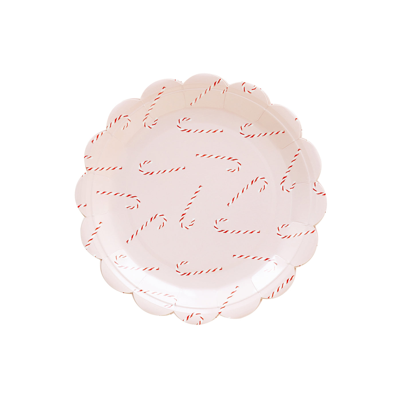 Whimsy Santa Scattered Candy Cane Paper Plate
