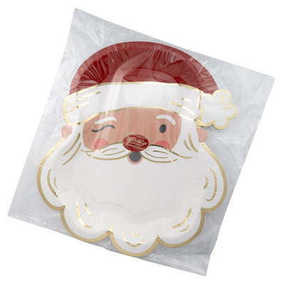 Santa Face Shaped Paper Plate