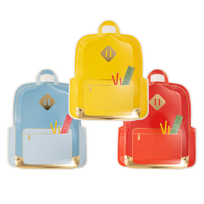 Backpack Paper Plate Set