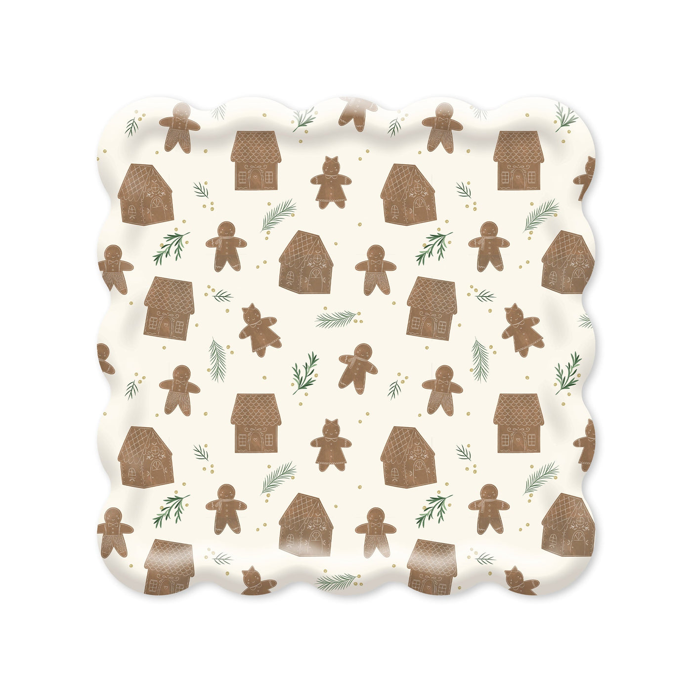 Whimsy Gingerbread Pattern 10" Plate