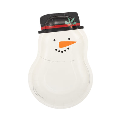 Snowman Paper Plate