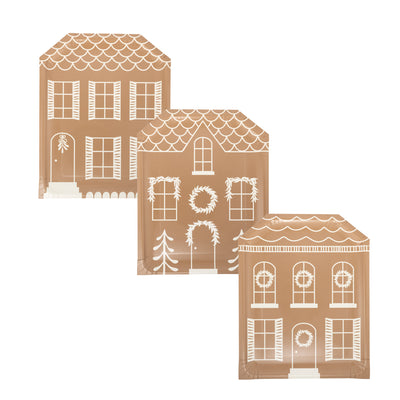 Gingerbread Houses Paper Plate Set