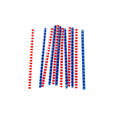 Red Stripe/Blue Star Reusable Straws
