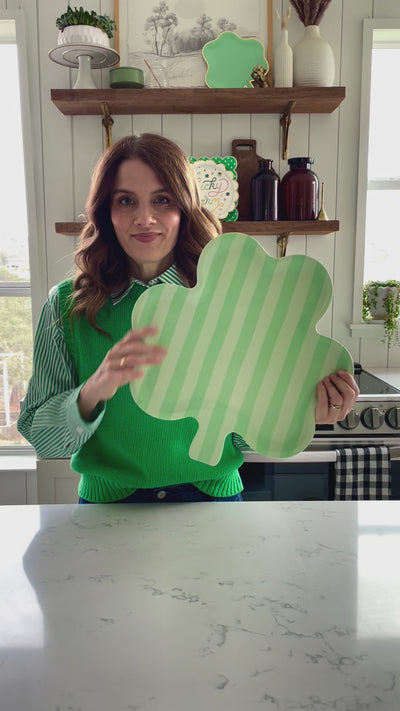 Shamrock Shaped Bamboo Tray