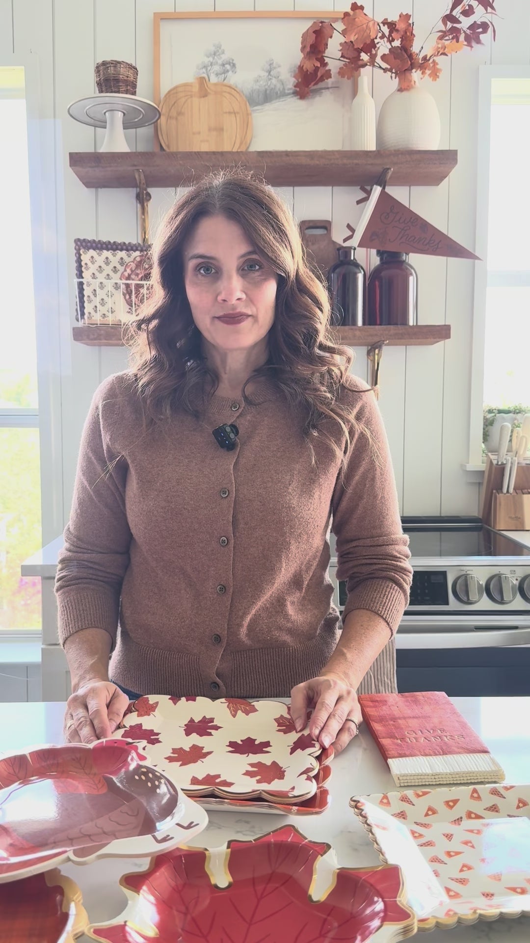 Give Thanks Plaid Dinner Napkin