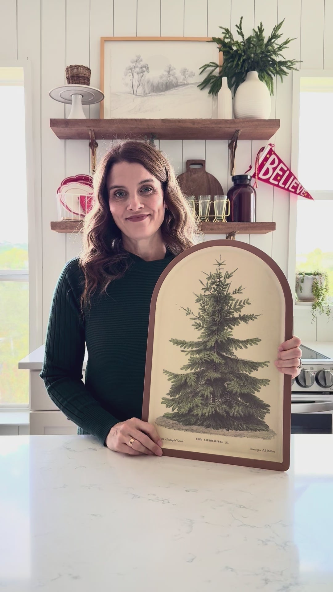 Christmas Tree Bamboo Tray