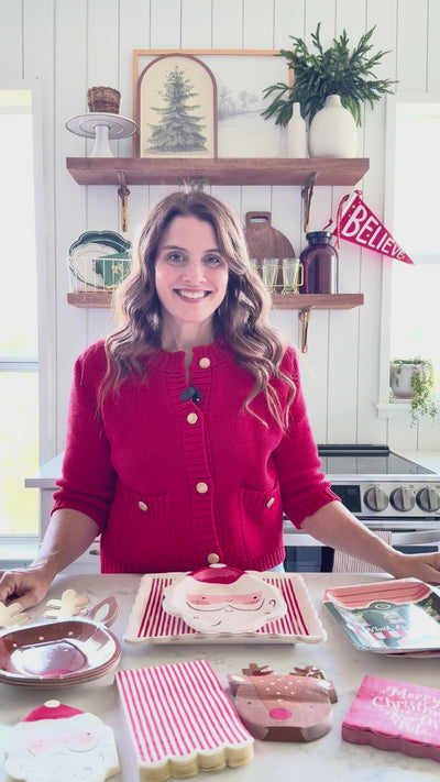 Red Striped Plate