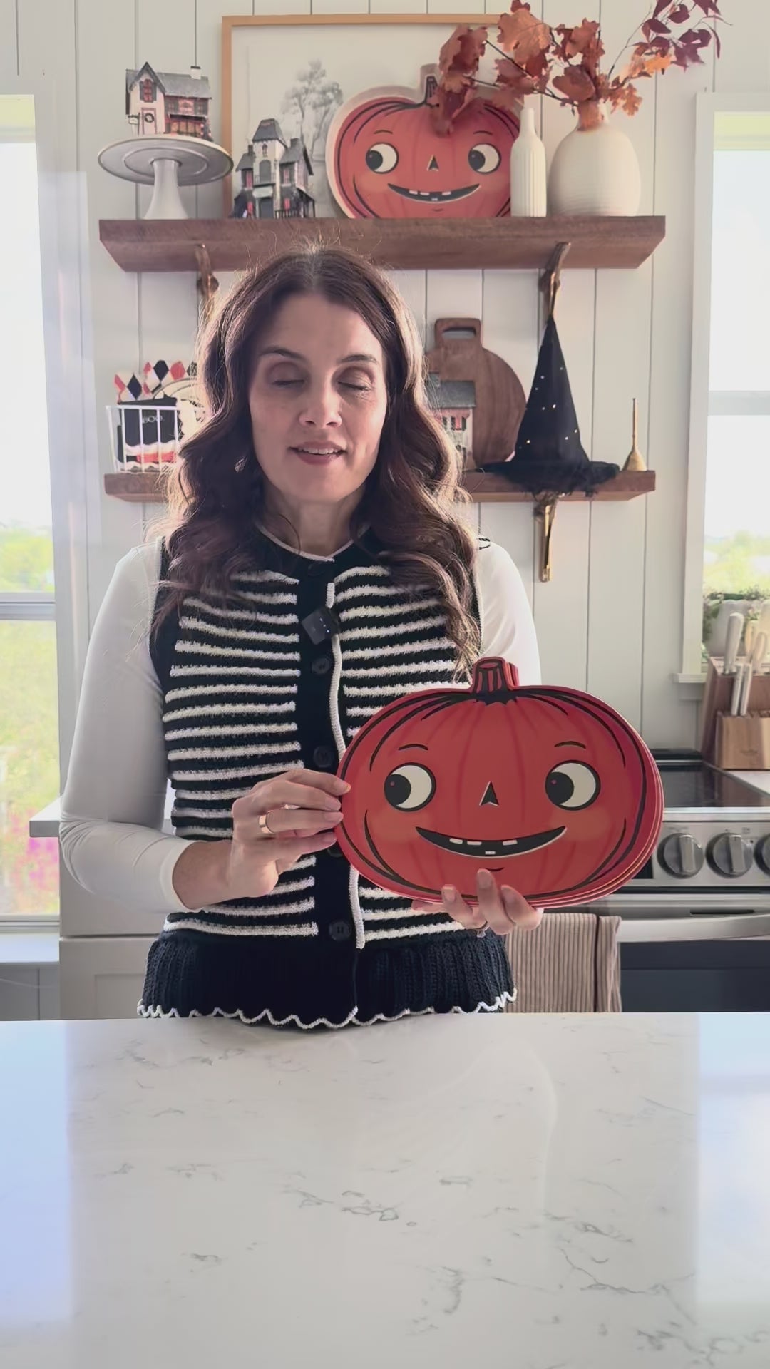 Vintage Pumpkin Bamboo Plates
