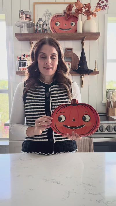 Vintage Pumpkin Bamboo Plates