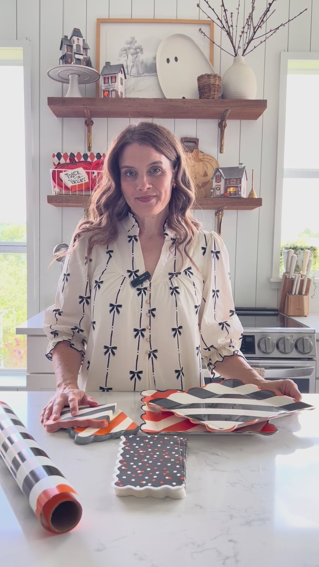Striped Cocktail Napkin Set