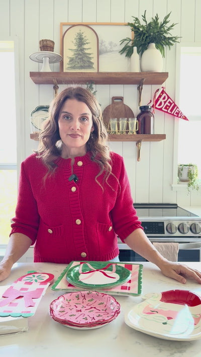 Candy Cane Patterned Plate