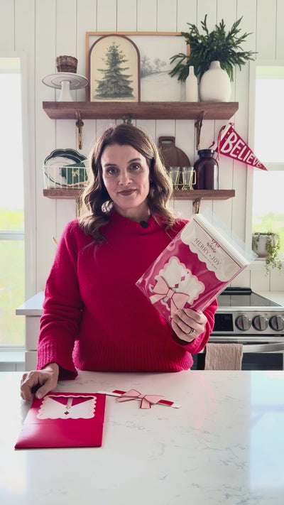 Red and Pink Cookie Box with bow