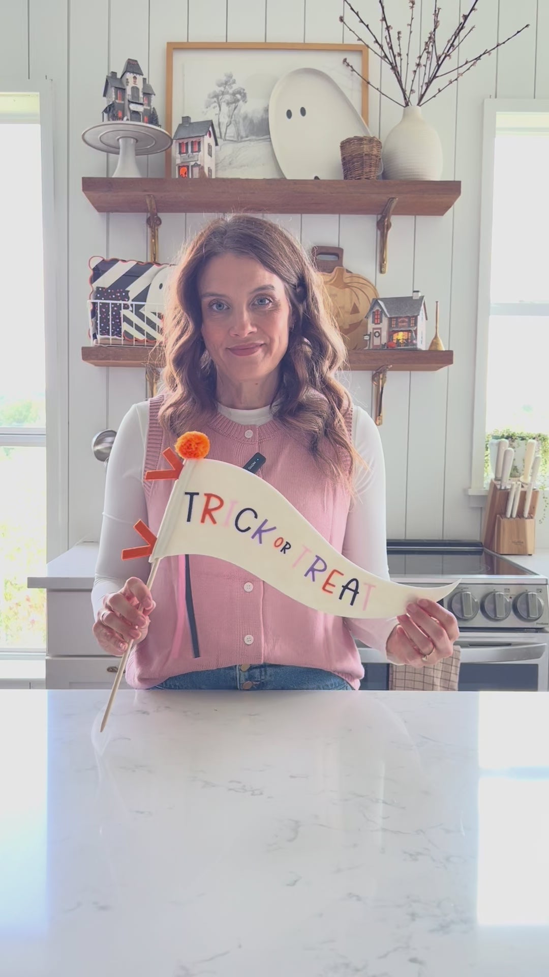 Trick or Treat Felt Pennant
