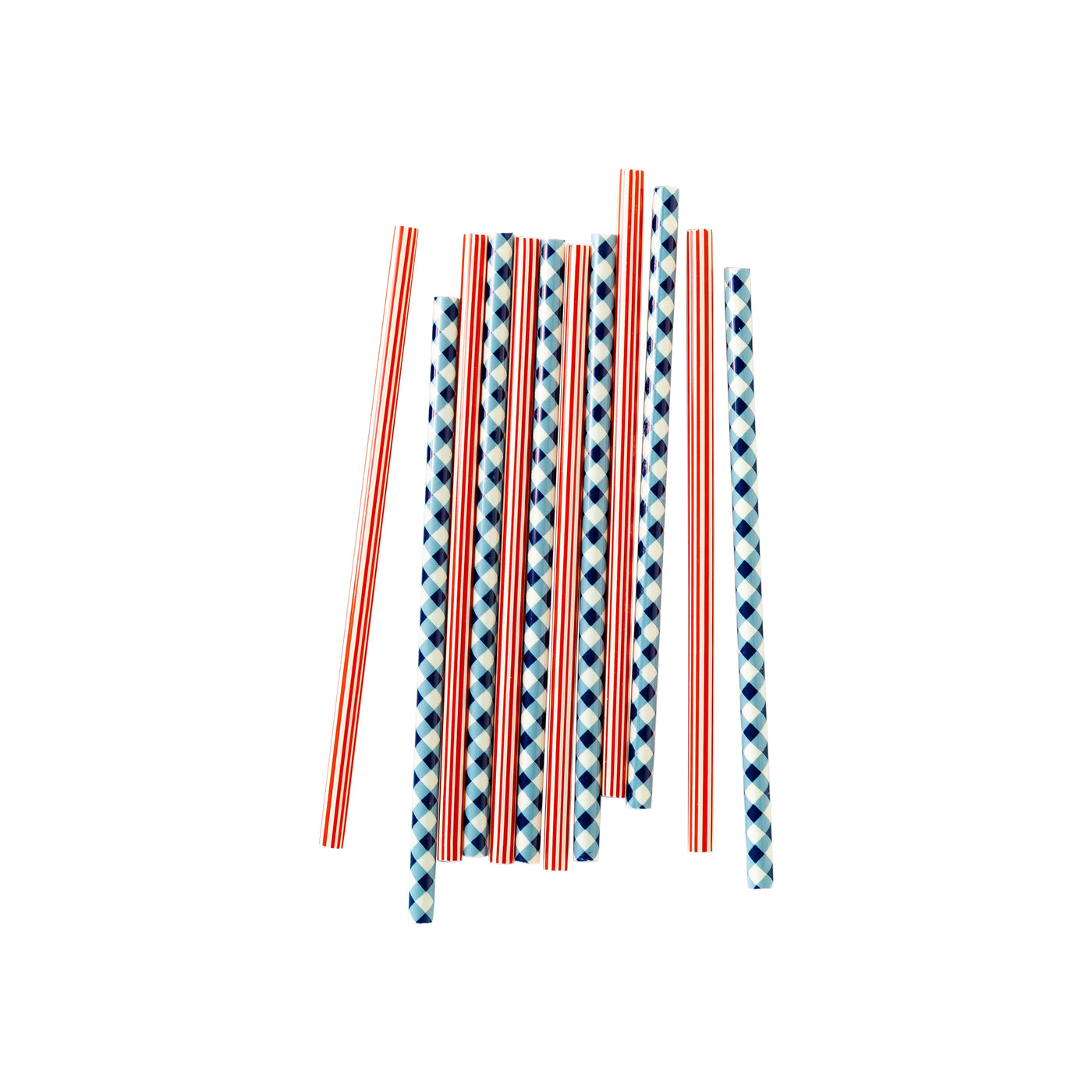 Plaid and Stripes Reusable Straws
