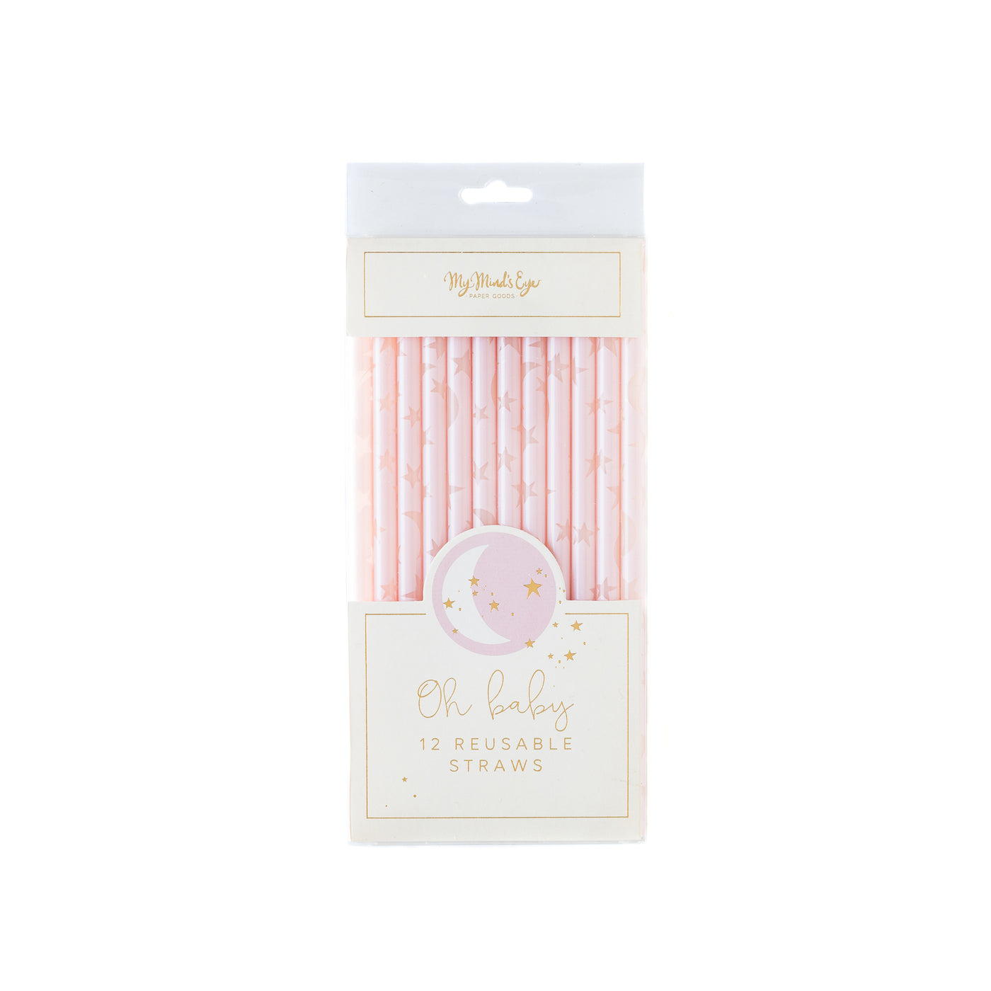 Baby Pink Reusable Straws - My Mind's Eye Paper Goods