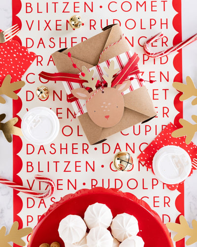 Reindeer Names Paper Table Runner