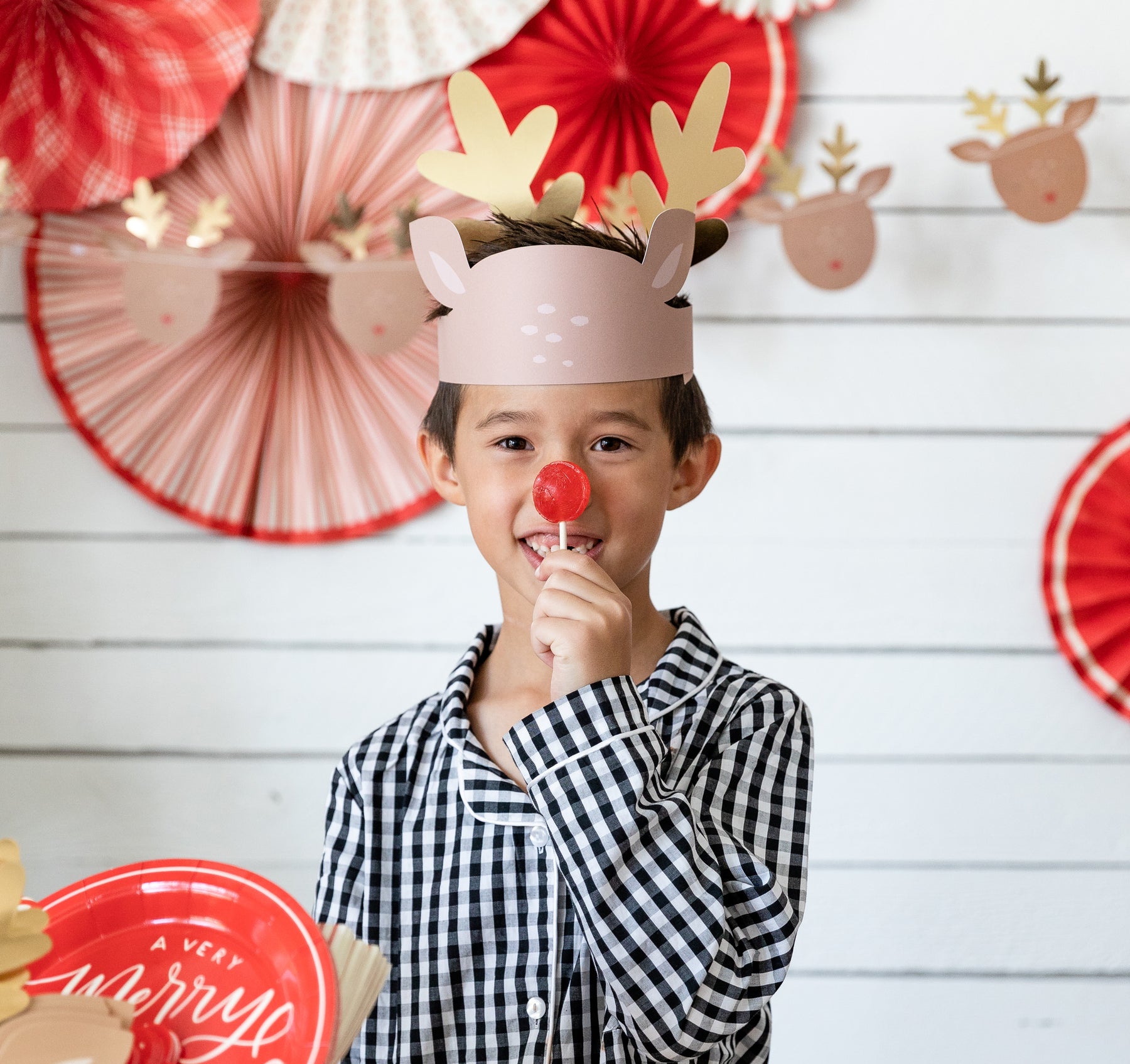 Dear Rudolph Reindeer Hat.