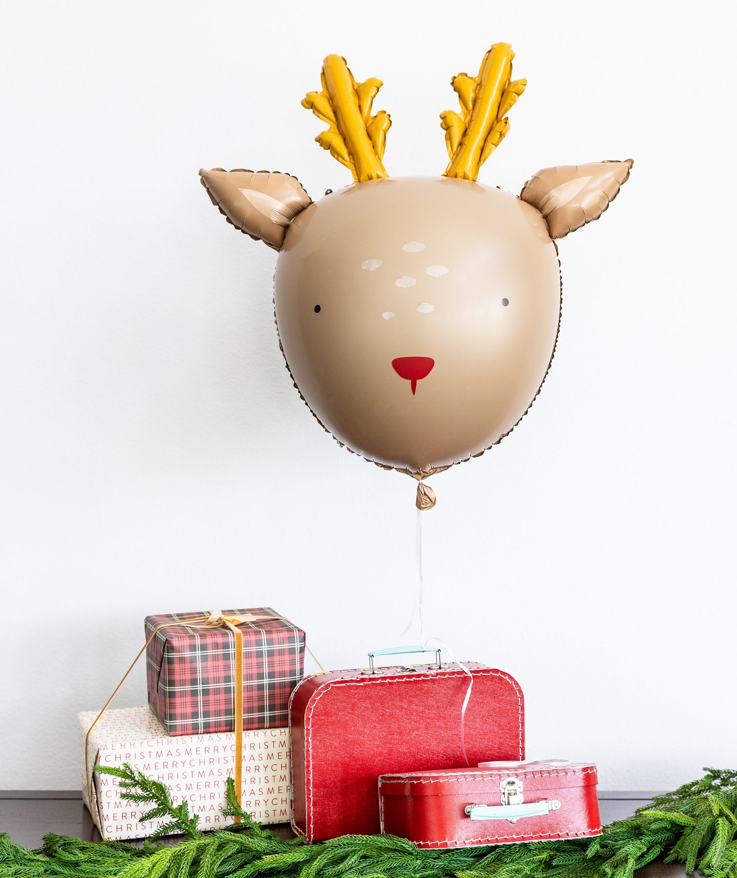 Dear Rudolph Reindeer Mylar Balloon (NOT FOR USE WITH HELIUM).