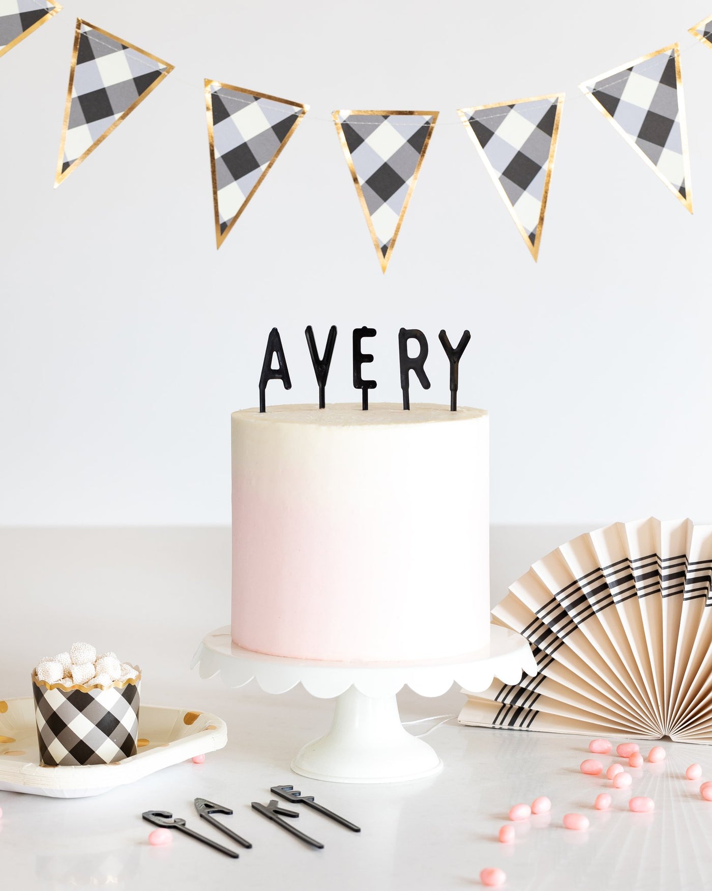 Cake By Courtney Letterboard Cake Toppers - Black - My Mind's Eye Paper Goods