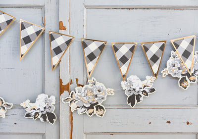 Gingham Farm Buffalo Check Pennant Banner - My Mind's Eye Paper Goods