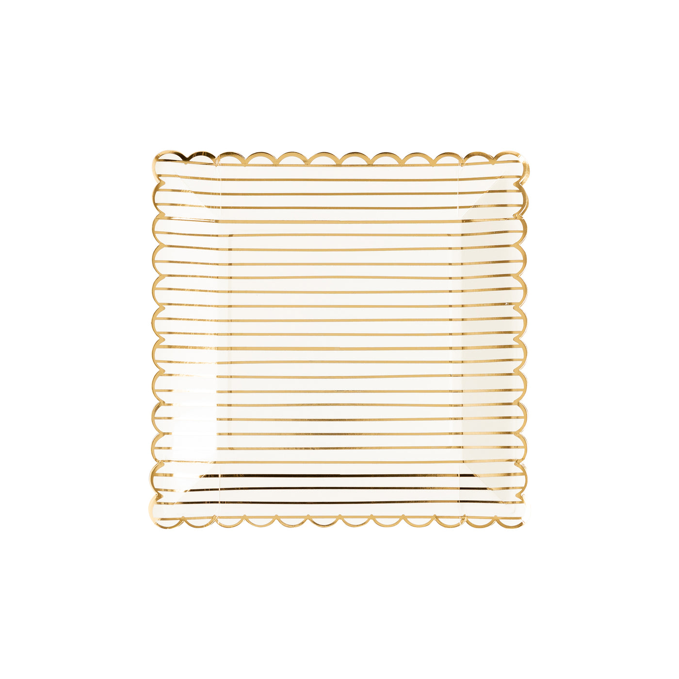 Golden Holiday Gold Stripes Plate
