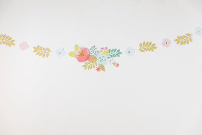 Garden Party Floral & Pennant Banner Set - My Mind's Eye Paper Goods