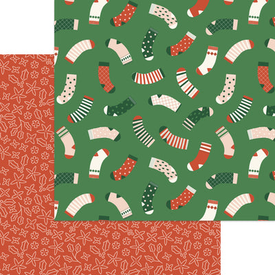 MAB104 - Merry & Bright Stockings 12x12 Paper